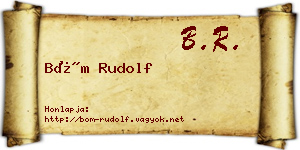 Böm Rudolf névjegykártya